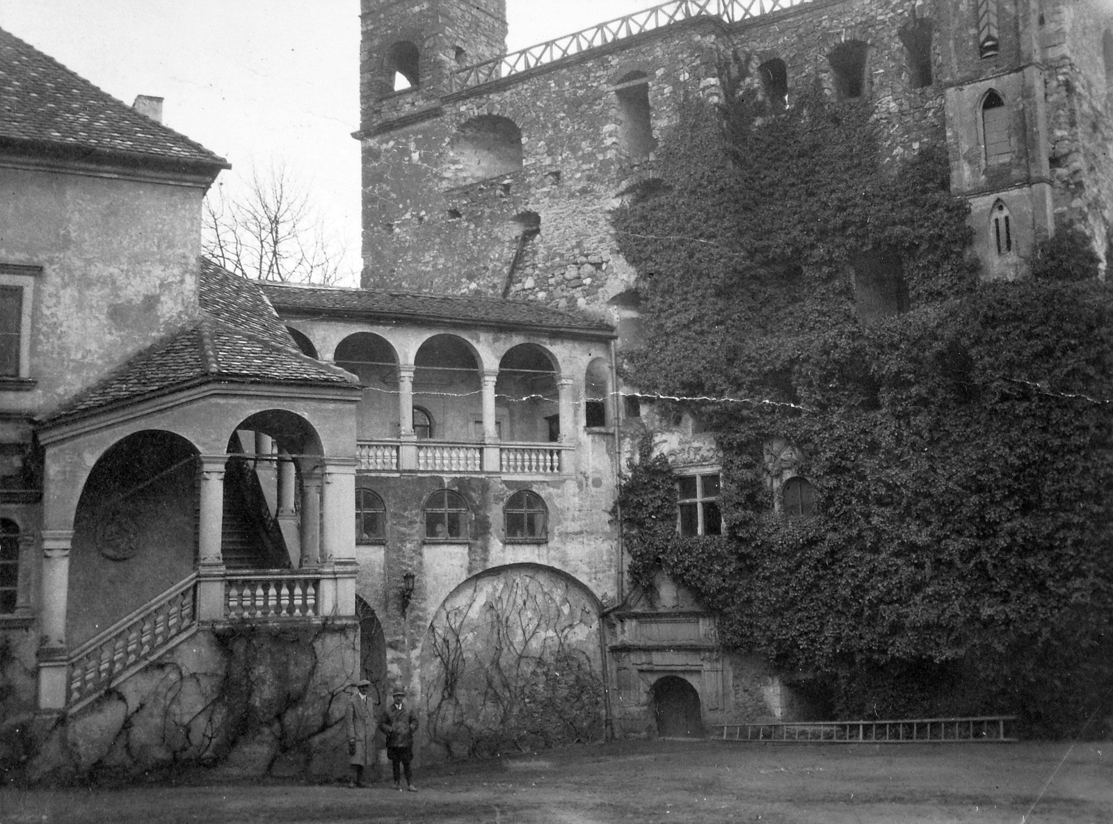 Magyarország, Sárospatak, Rákóczi-vár, a Lorántffy-loggia és a Vörös-torony., 1923, Fortepan, múzeum, vár, Fortepan #20635