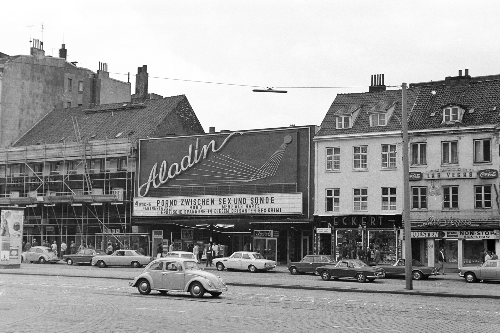 Germany, Hamburg, Reeperbahn, Aladin mozi., 1970, Kopányi György, Fortepan #206353