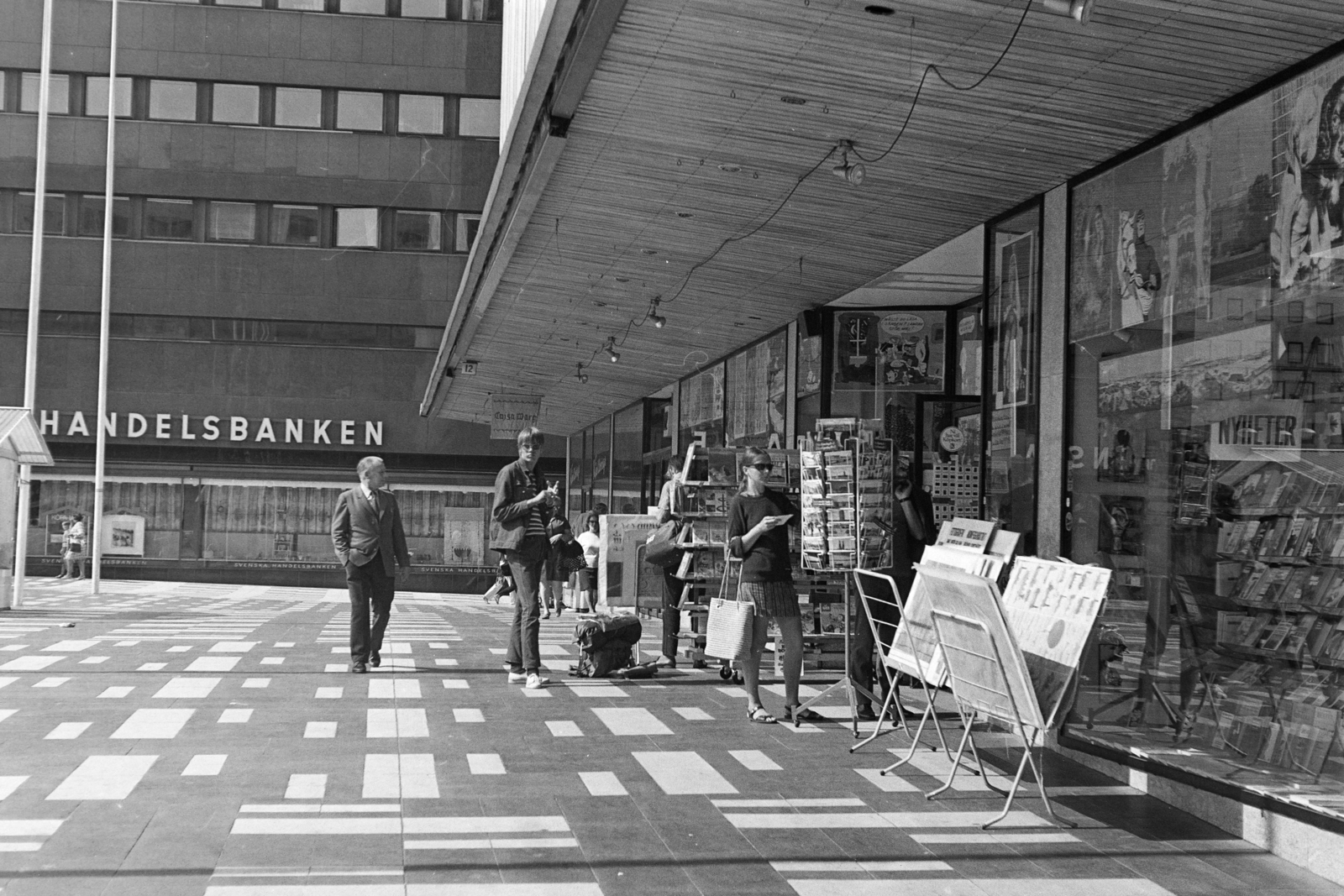 Svédország, Stockholm, Sergels Torg., 1970, Kopányi György, üzletportál, Fortepan #206379
