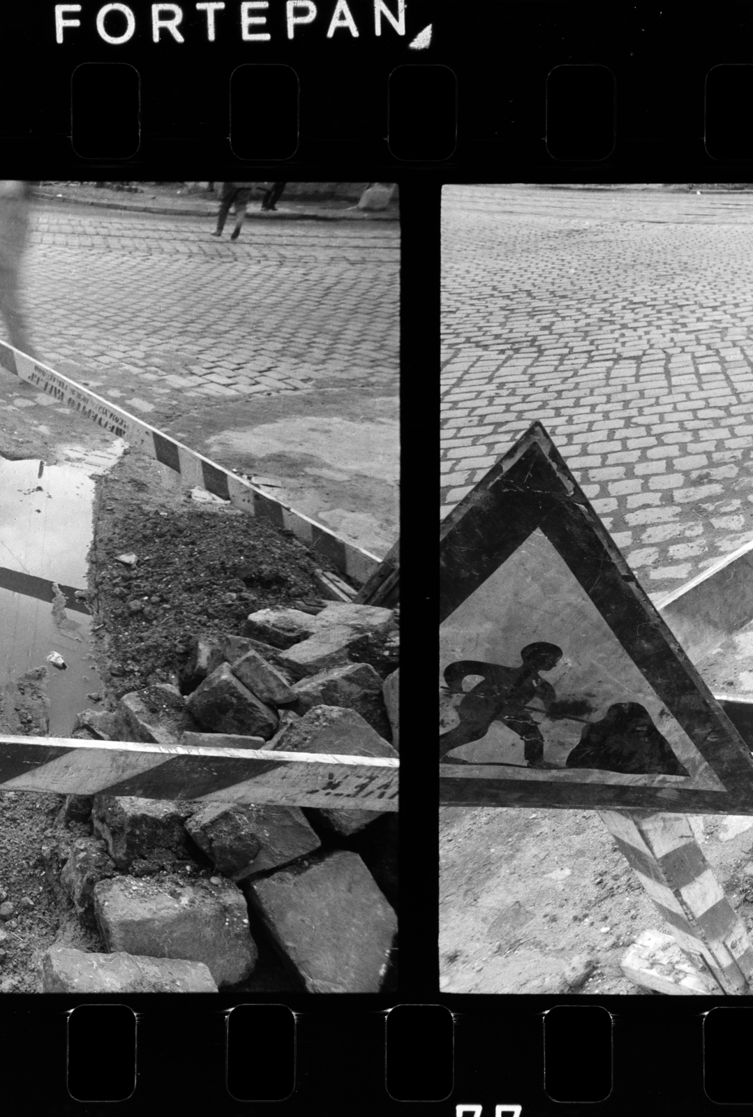 Hungary, Budapest XIII., a Dráva utca a Kárpát utca saroknál., 1971, Kereki Sándor, road signs, Budapest, Fortepan #206457