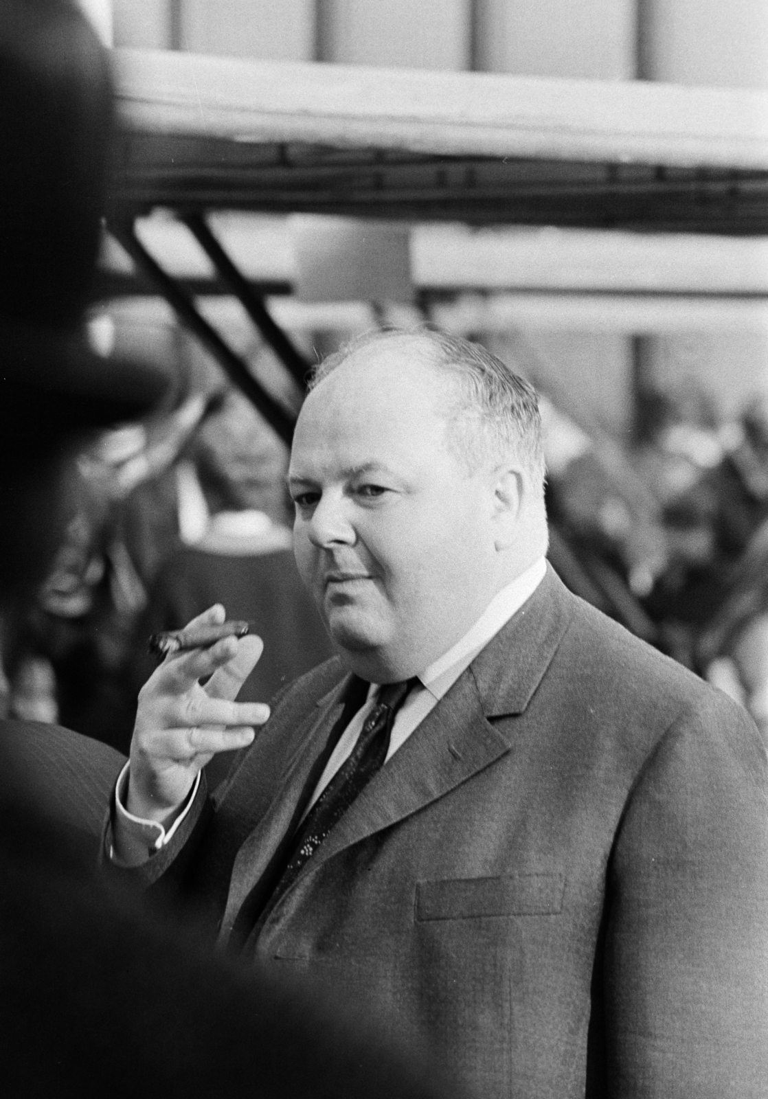 1973, Kereki Sándor, smoking, cigar, man, suit, Fortepan #206468