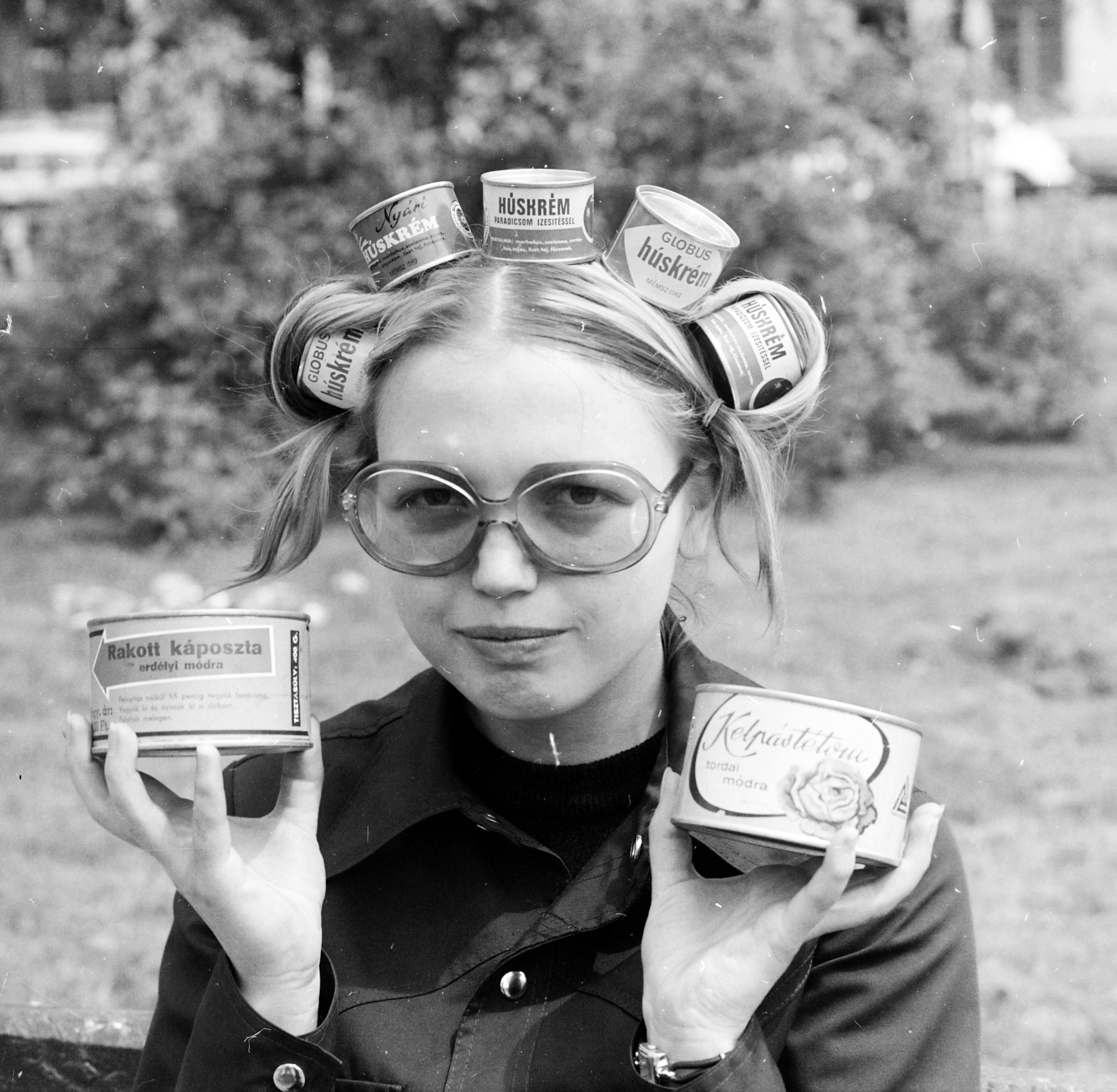 Hungary, 1974, FŐFOTÓ, tin can, advertising photography, Best of, Globus-brand, absurd, Fortepan #206605