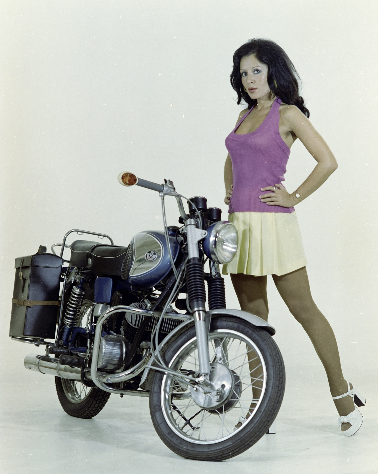 1974, FŐFOTÓ, colorful, motorcycle, Fortepan #206628