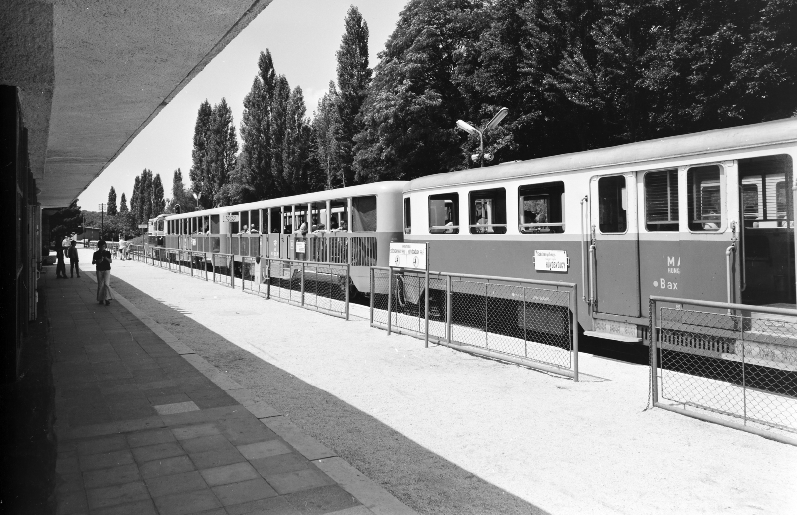 Hungary, Budapest II., Gyermekvasút (Úttörővasút), Szépjuhászné (Ságvári liget) állomás., 1975, FŐFOTÓ, Children's railway, Budapest, Fortepan #206687