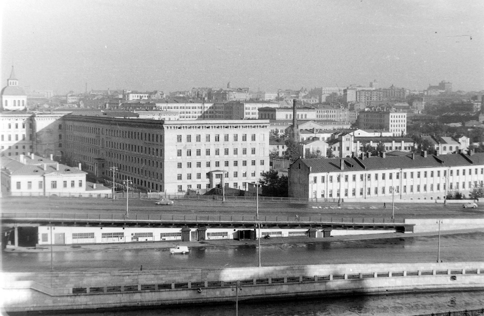 Russia, Moscow, a Nagy Usztyinszkij hidra felvezető Jauza út., 1959, Wein Sarolta, Soviet Union, Fortepan #20872