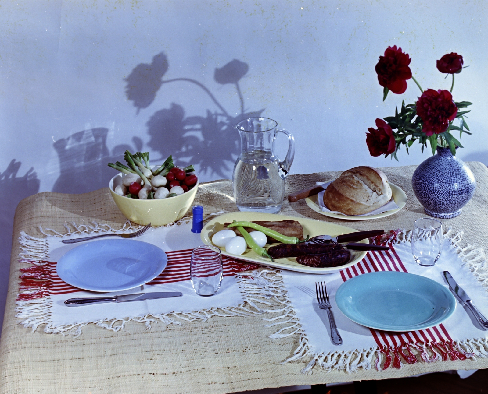 1962, FŐFOTÓ, meal, onion, breakfast, colorful, still life, Fortepan #209226