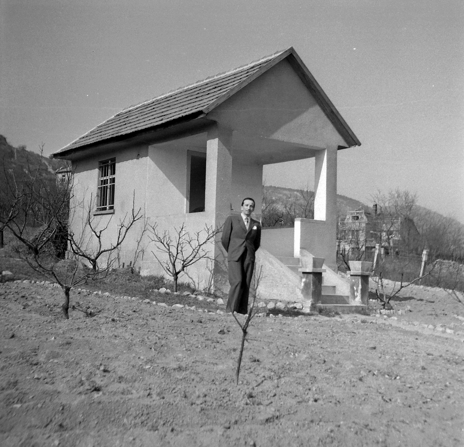 Magyarország, Budapest III., Kolostor út 22., 1948, Hegedűs Judit, Budapest, facsemete, ház, Fortepan #20940
