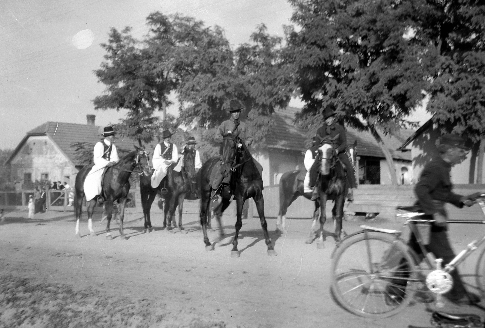 1940, Hegedűs Judit, kerékpár, ló, népviselet, lovas, Fortepan #20950