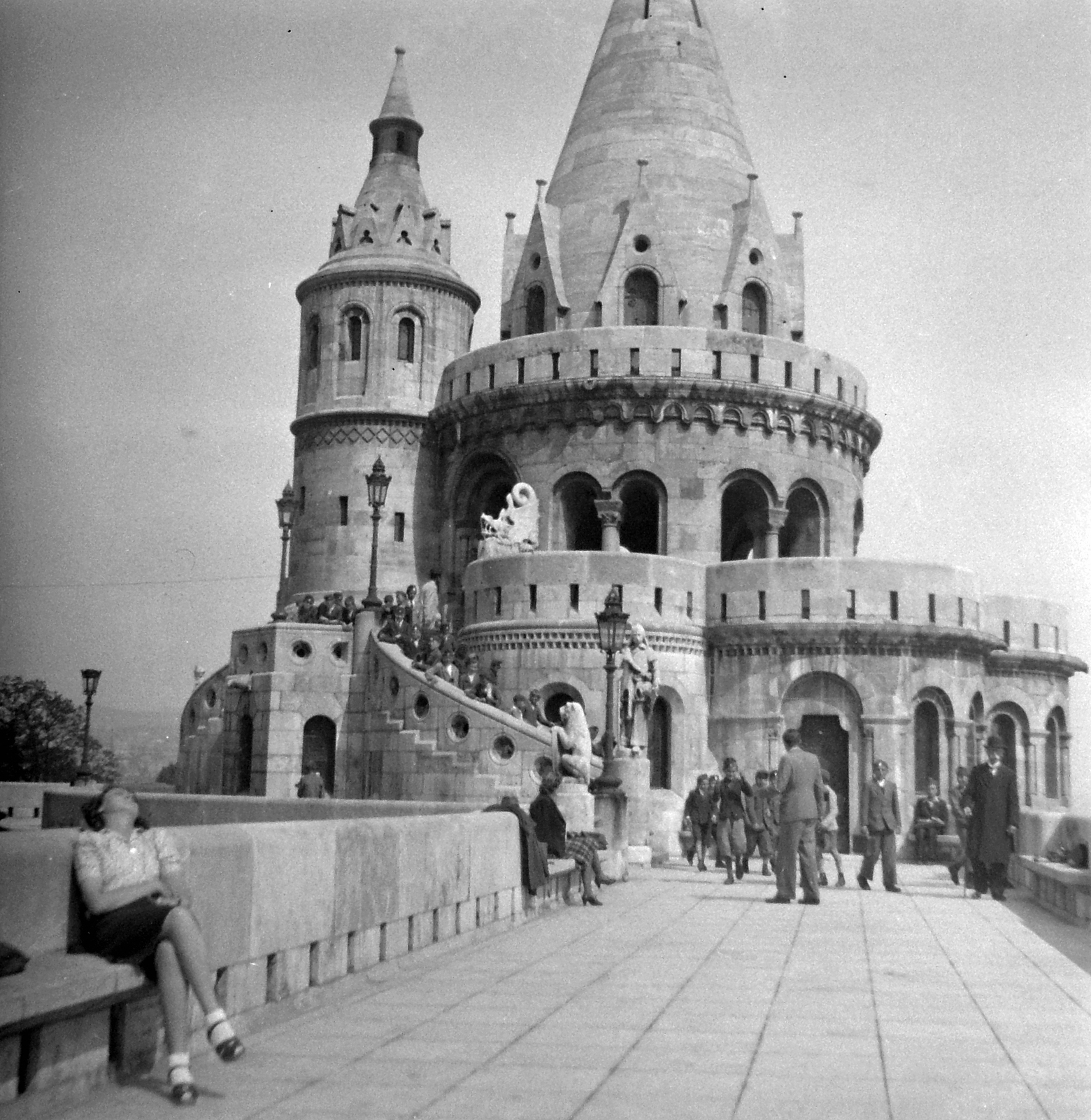 Hungary, Halászbástya, Budapest I., 1938, Hegedűs Judit, Frigyes Schulek-design, Budapest, Fortepan #20952
