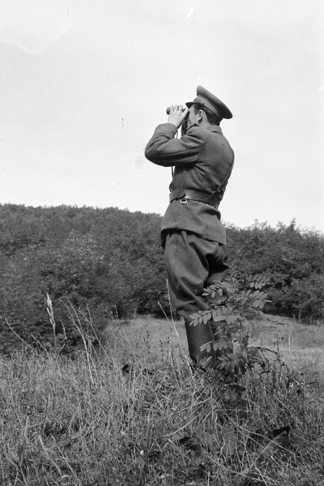 1950, Jezsuita Levéltár, border patrol, telescope, Fortepan #209549
