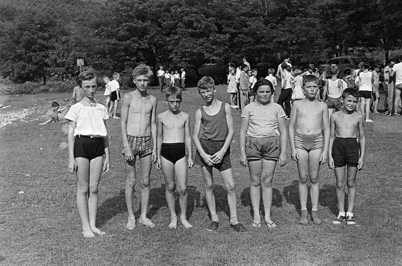 1964, Belházy Miklós, rövidnadrág, félmeztelen, Fortepan #209962