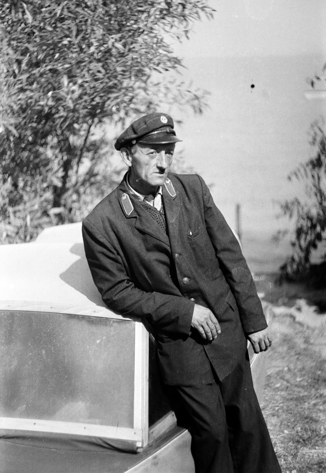 1967, Belházy Miklós, leaning, uniform, Fortepan #210104