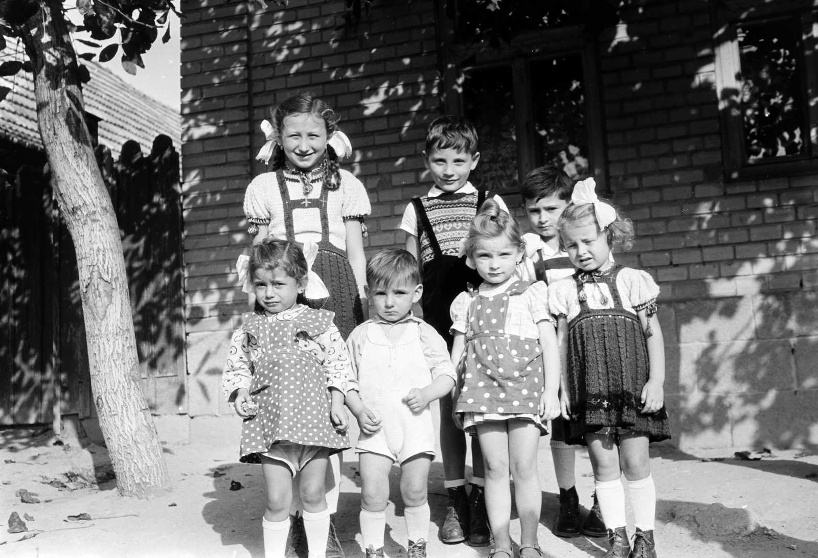 1953, Bernhardt Ágnes, tableau, kids, Fortepan #210252