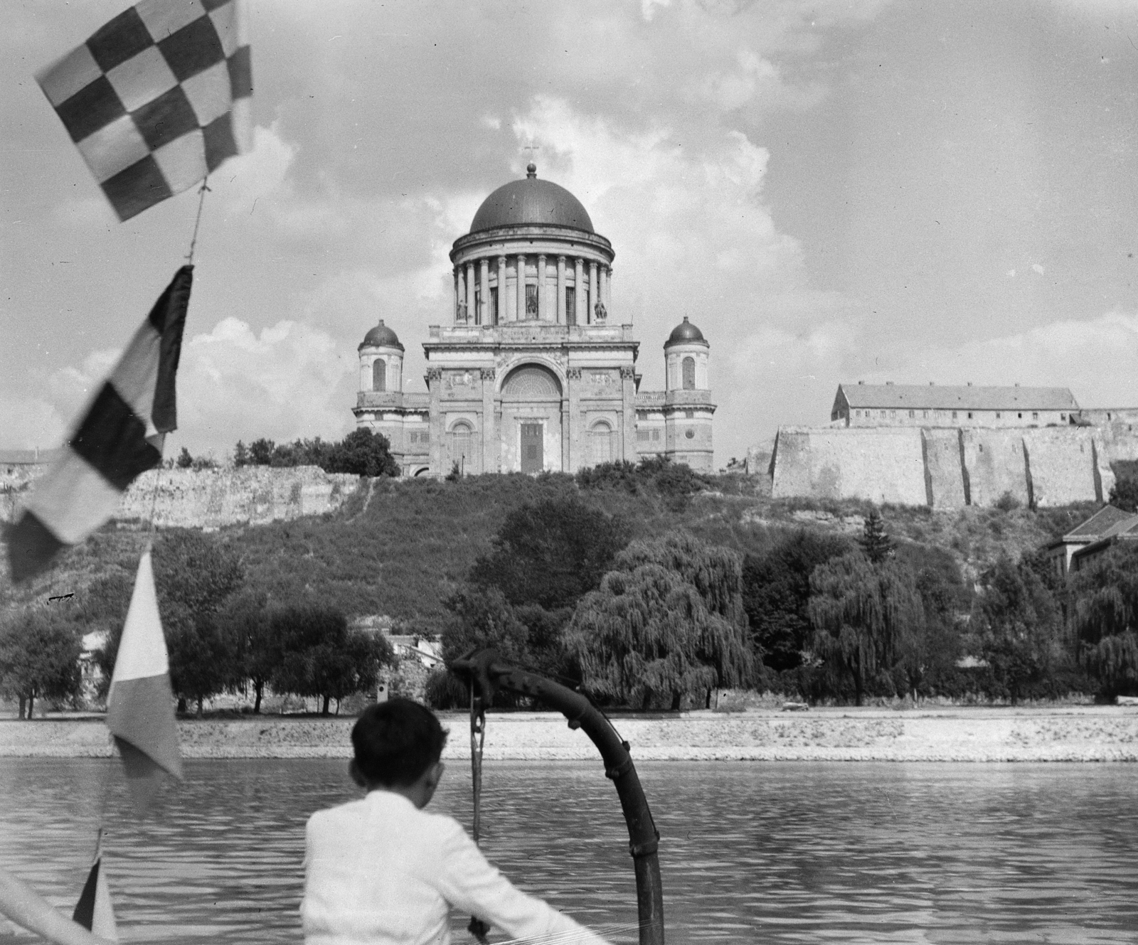 Magyarország, Esztergom, a Bazilika a Dunáról nézve., 1955, Bernhardt Ágnes, Bazilika, Fortepan #210258