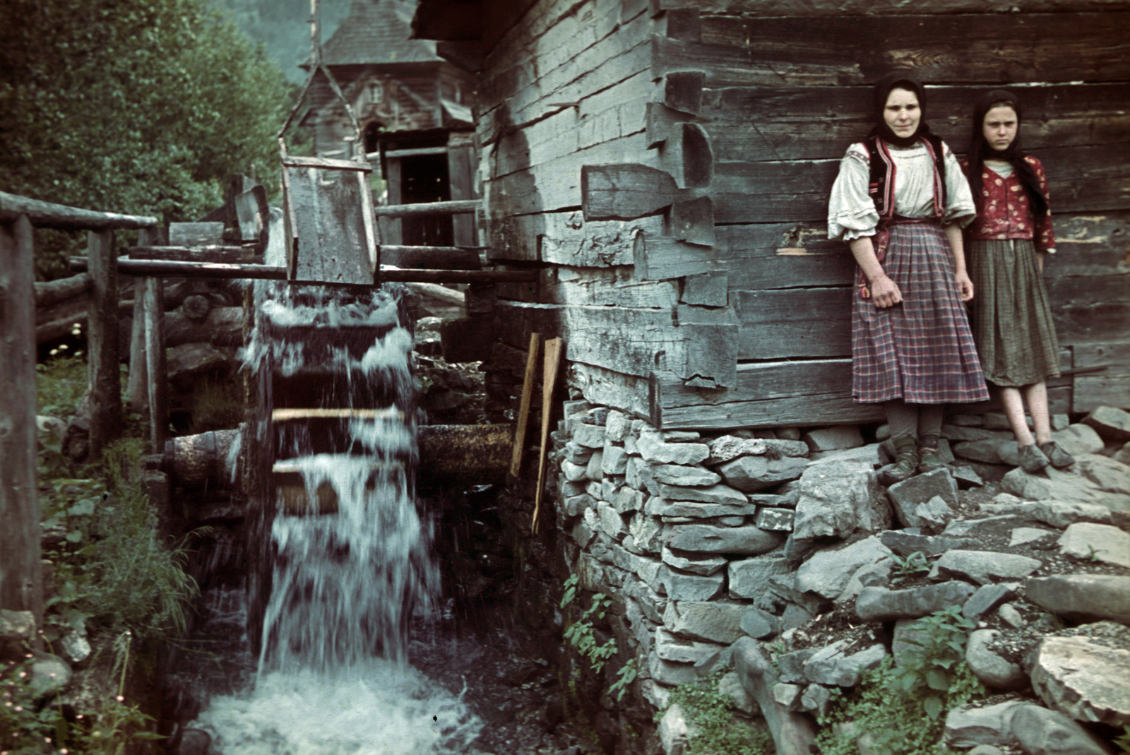 1940, Danassy Károly, színes, vizimalom, Fortepan #210296