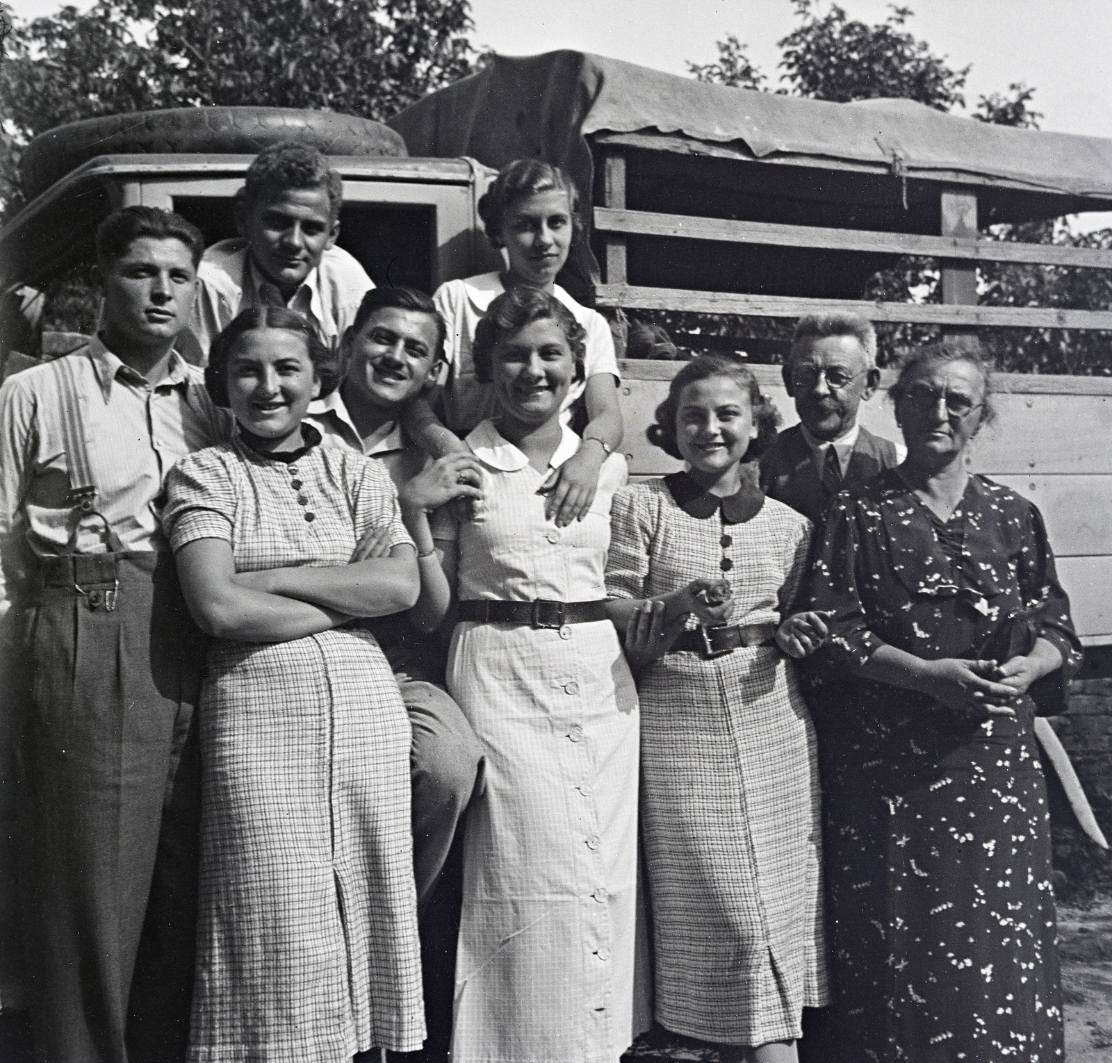 1937, Hámornik Balázs, teherautó, gumiabroncs, ponyva, Fortepan #210431