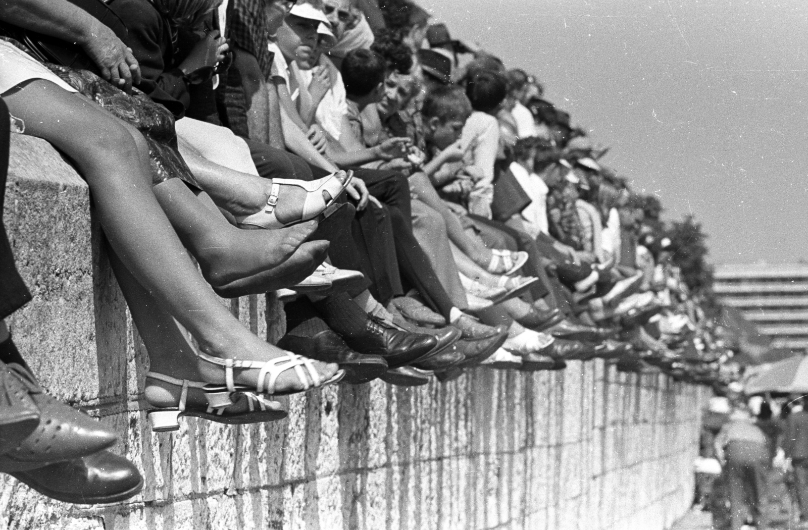 1969, Herpay Gábor, shoe, spectator, barefoot, Fortepan #210501