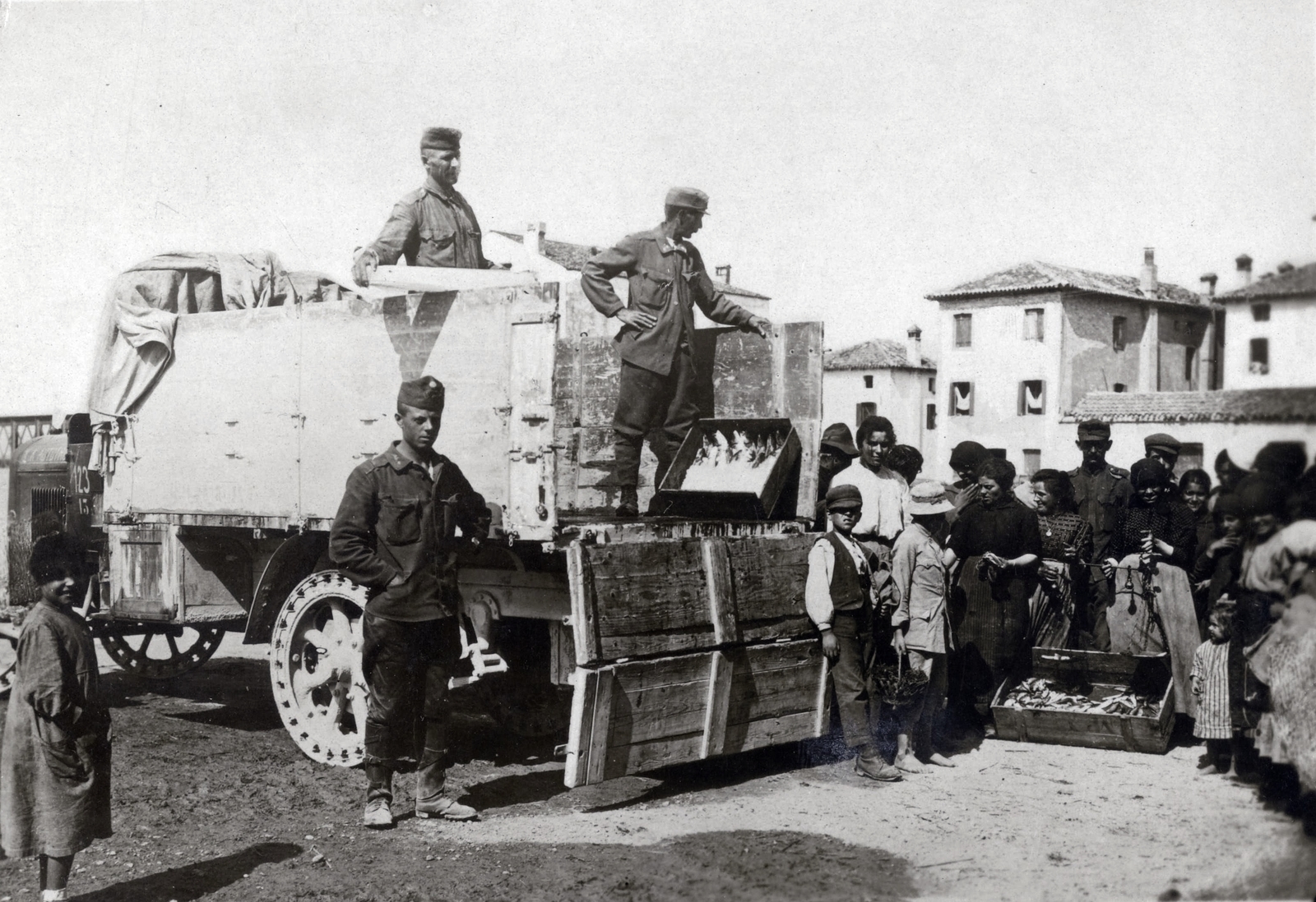 1918, Fortepan/Album052, commercial vehicle, Fortepan #210552