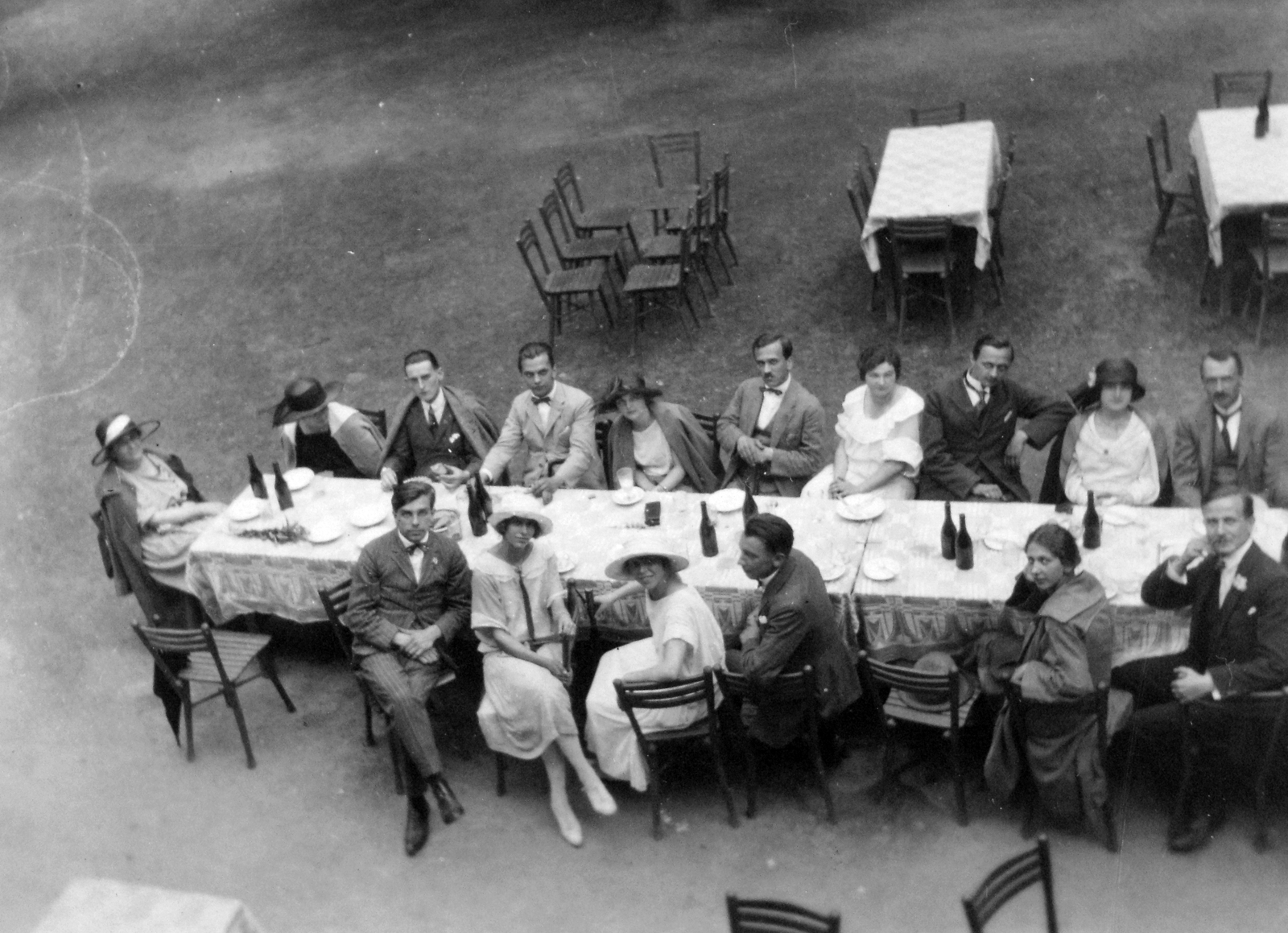 1930, Del Medico Imre, meal, women, men, drinking, Fortepan #21078