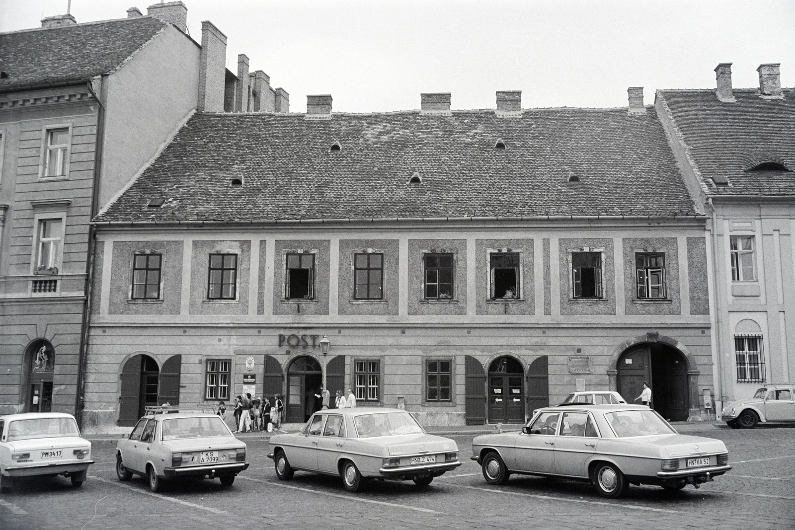 Magyarország, budai Vár, Budapest I., Dísz tér., 1980, Jakab Antal, rendszám, Budapest, Fortepan #210785