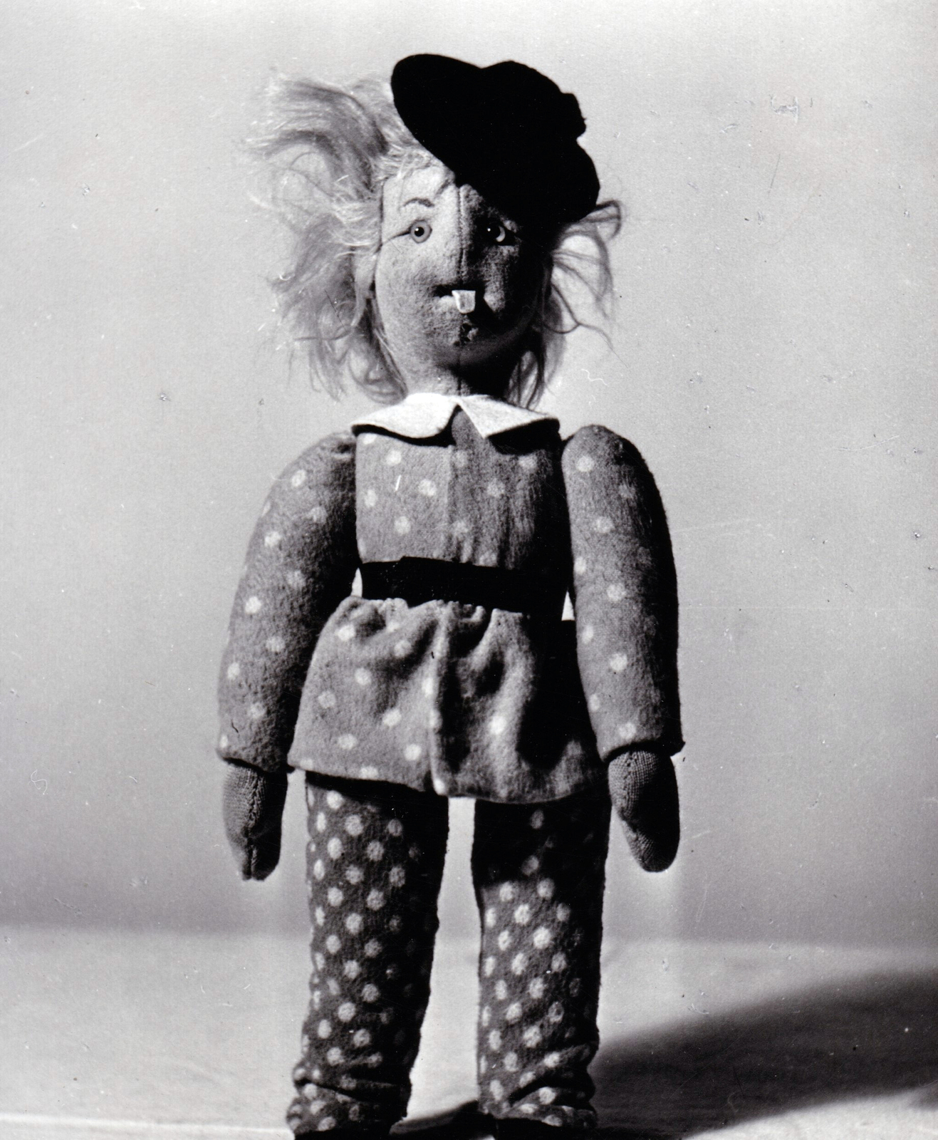 1946, Kieselbach Tamás, dotted dress, toy doll, Fortepan #210889