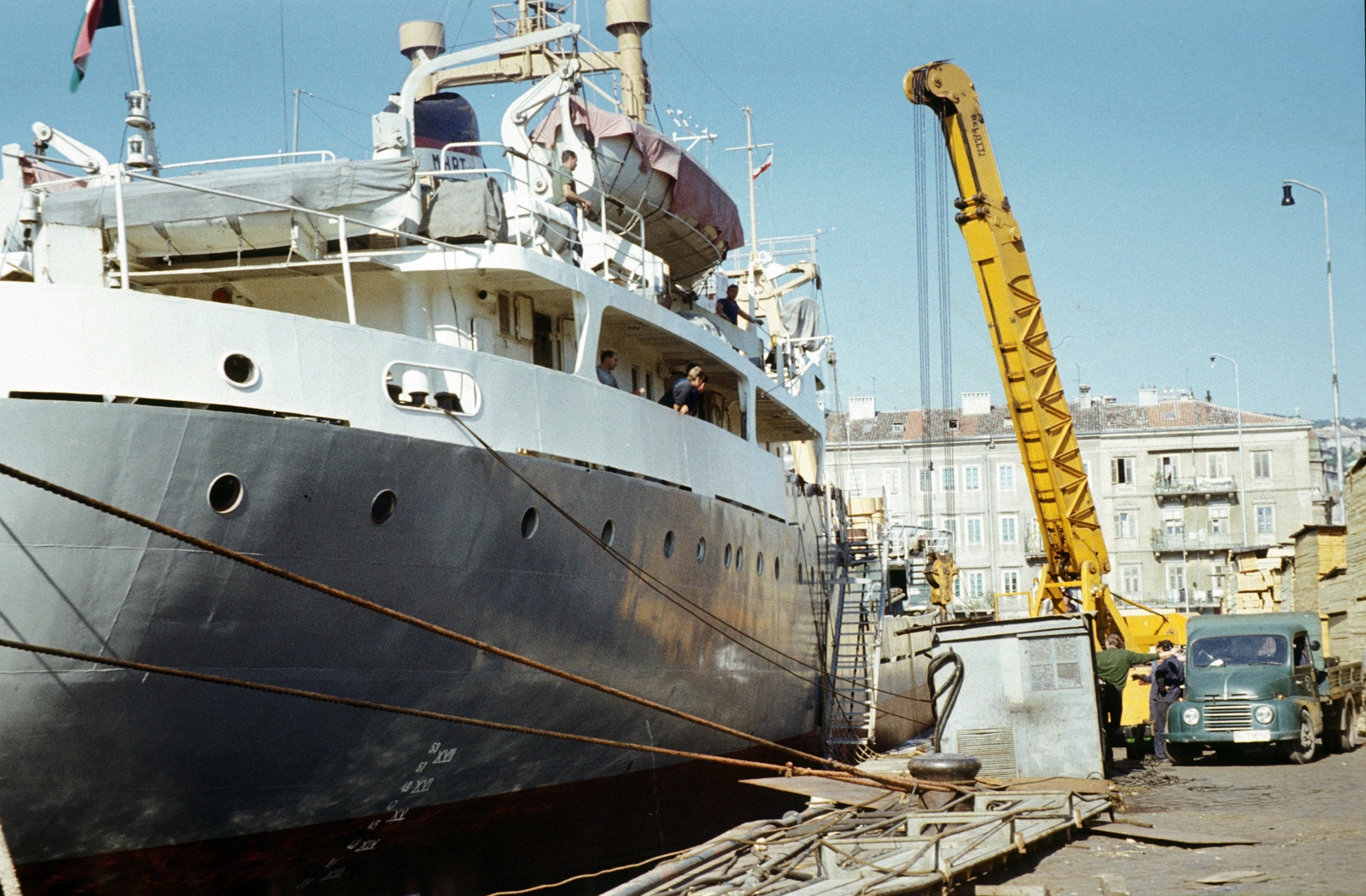Croatia,Adriatic Sea, Rijeka, kikötő, Somogy tengeri áruszállító motorhajó., 1975, Sebők Gyula, Somogy-ship, Zastava-brand, Fortepan #211113