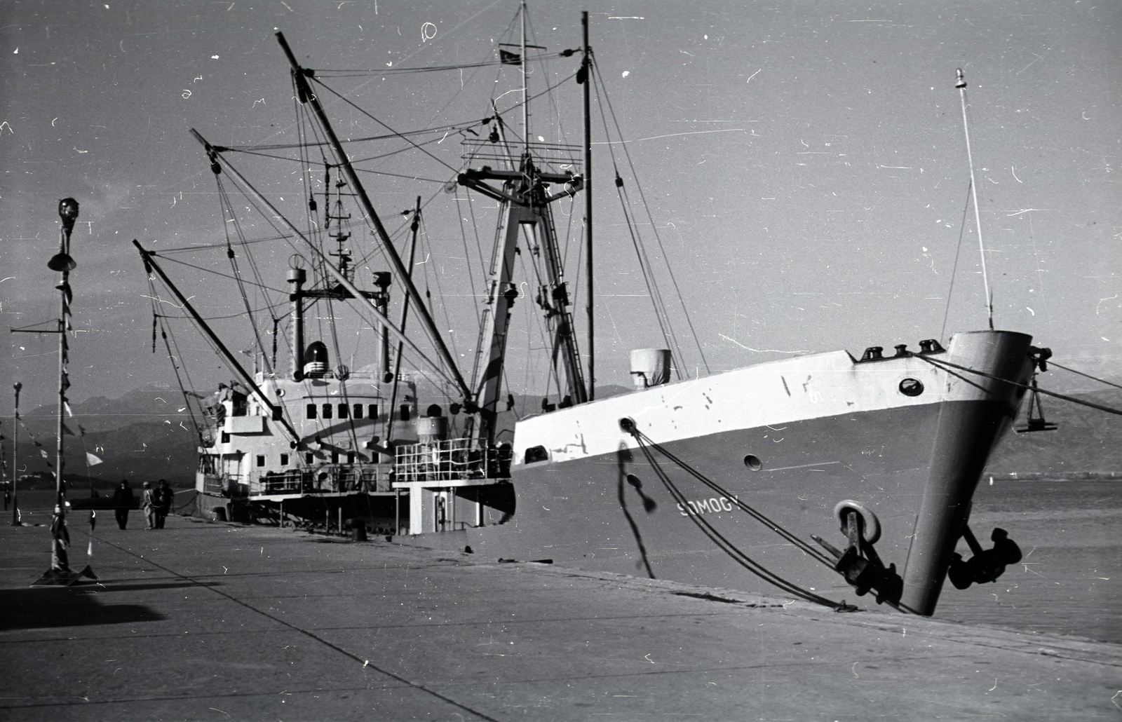 kikötő, Somogy tengeri áruszállító motorhajó., 1970, Sebők Gyula, Fortepan #211116