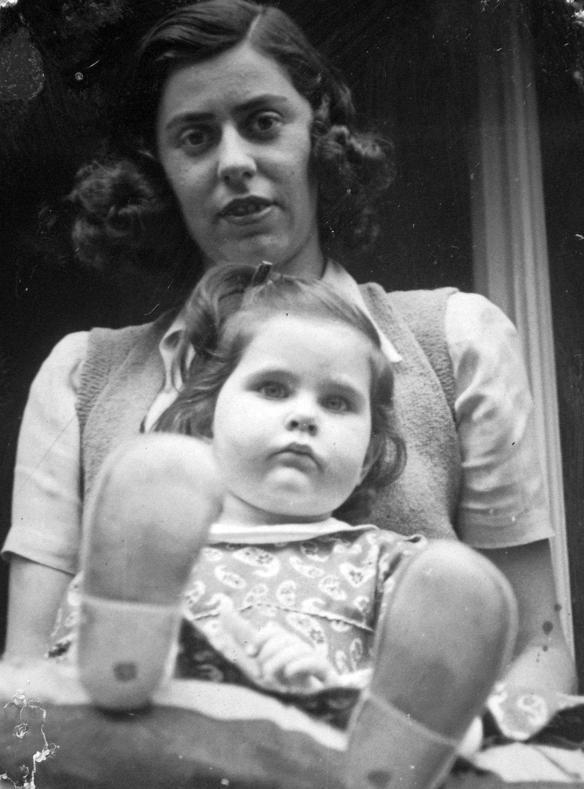 1941, Del Medico Imre, girl, double portrait, kid, lady, vest, Fortepan #21113