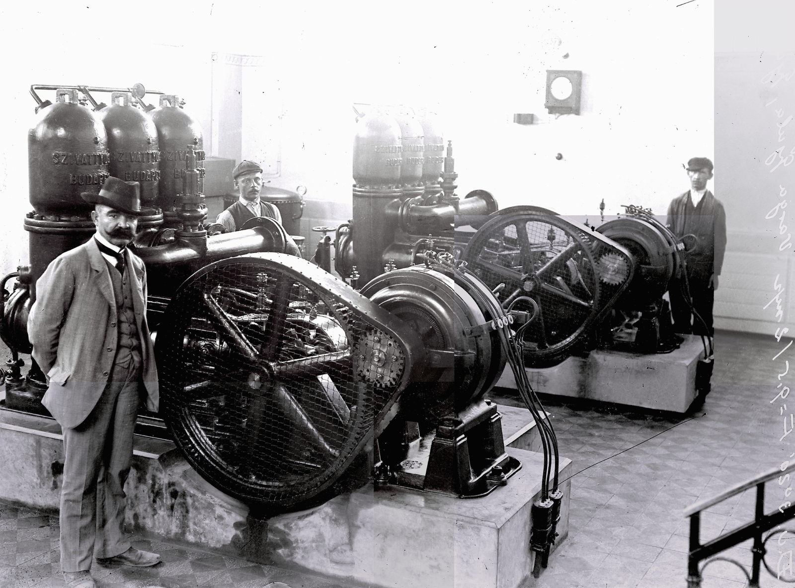 1914, Somkuti Ágoston, Best of, pump, engine room, Fortepan #211140