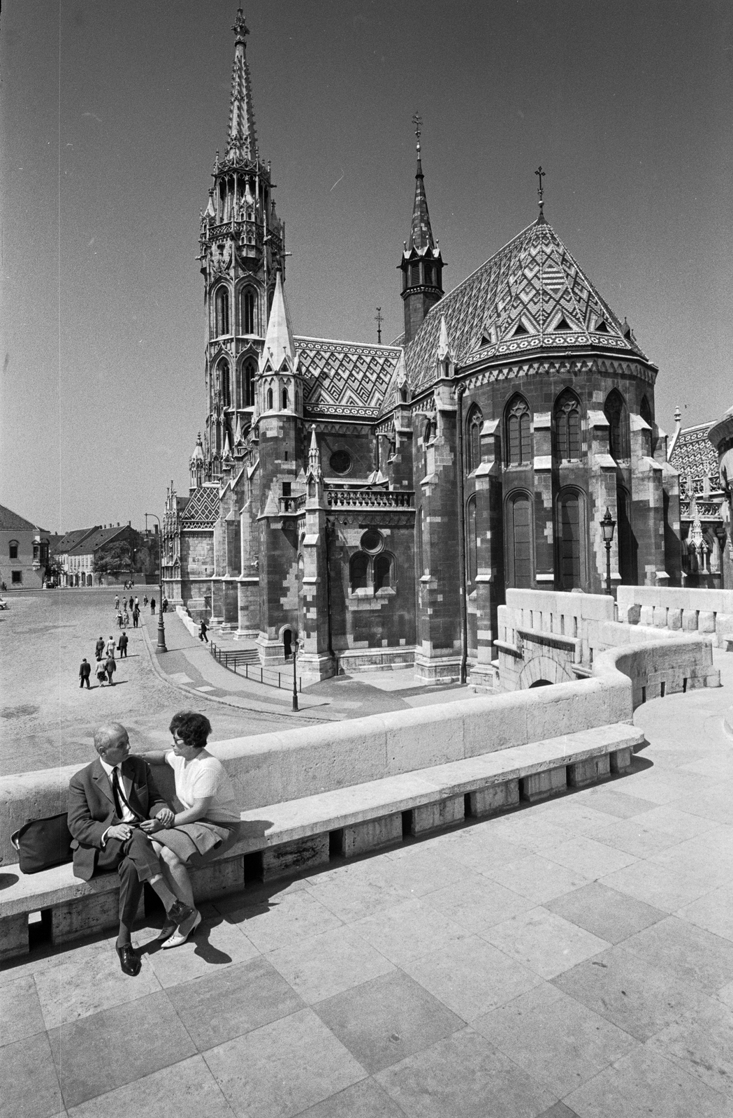 Hungary, Halászbástya, Budapest I., szemben a Mátyás-templom., 1966, ETH Zürich, Budapest, Fortepan #211217