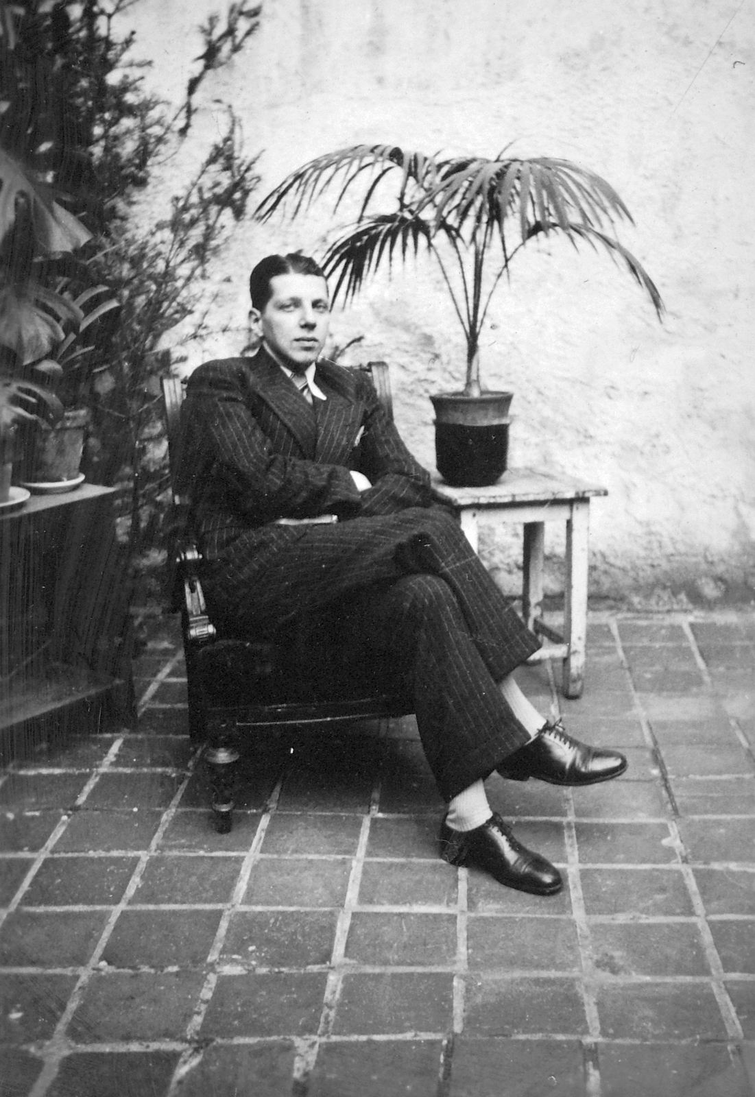 1935, Del Medico Imre, man, suit, indoor plants, Fortepan #21125