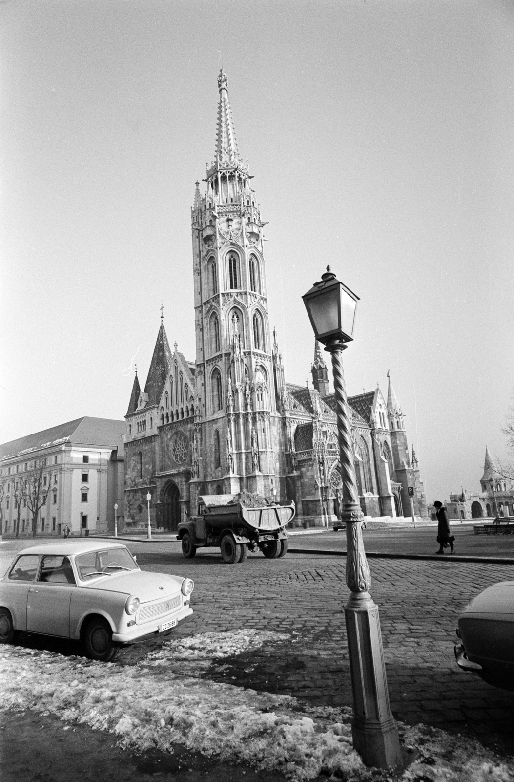 Hungary, Budapest I., a Mátyás-templom a Tárnok utcából nézve., 1977, ETH Zürich, Budapest, Fortepan #211315