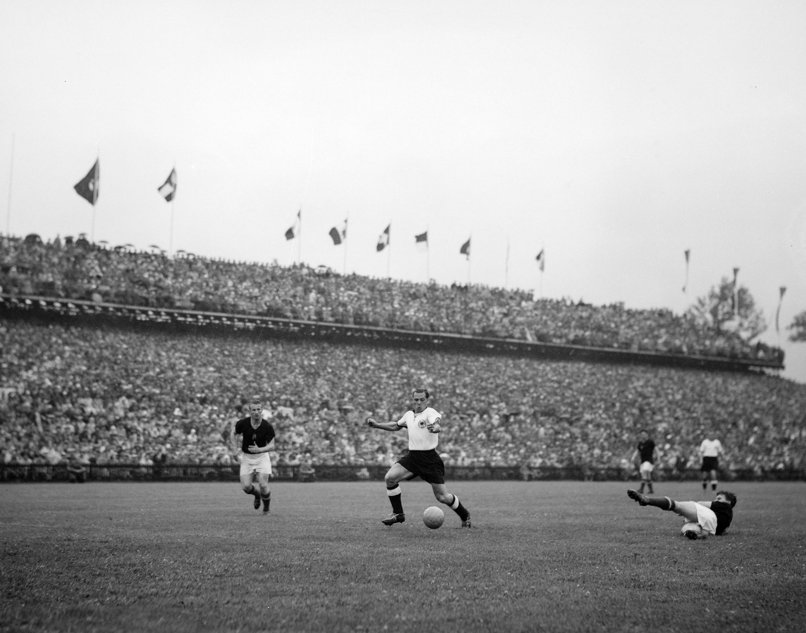 Switzerland, Bern, Wankdorfstadion, NSZK - Magyarország (3:2) VB döntő mérkőzés 1954. július 4., 1954, ETH Zürich, football, Fortepan #211323