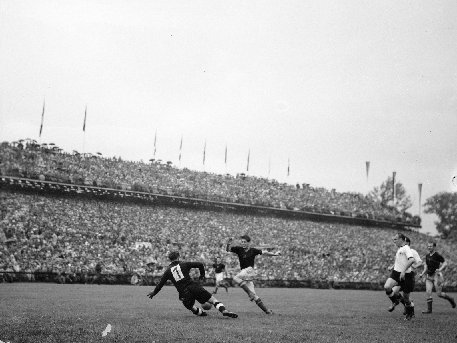 Switzerland, Bern, Wankdorfstadion, NSZK - Magyarország (3:2) VB döntő mérkőzés 1954. július 4., 1954, ETH Zürich, football, Fortepan #211328