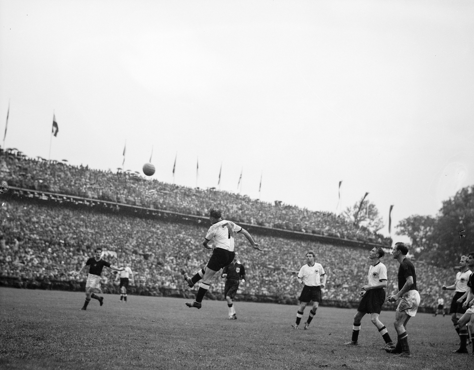 Switzerland, Bern, Wankdorfstadion, NSZK - Magyarország (3:2) VB döntő mérkőzés 1954. július 4., 1954, ETH Zürich, football, Fortepan #211332