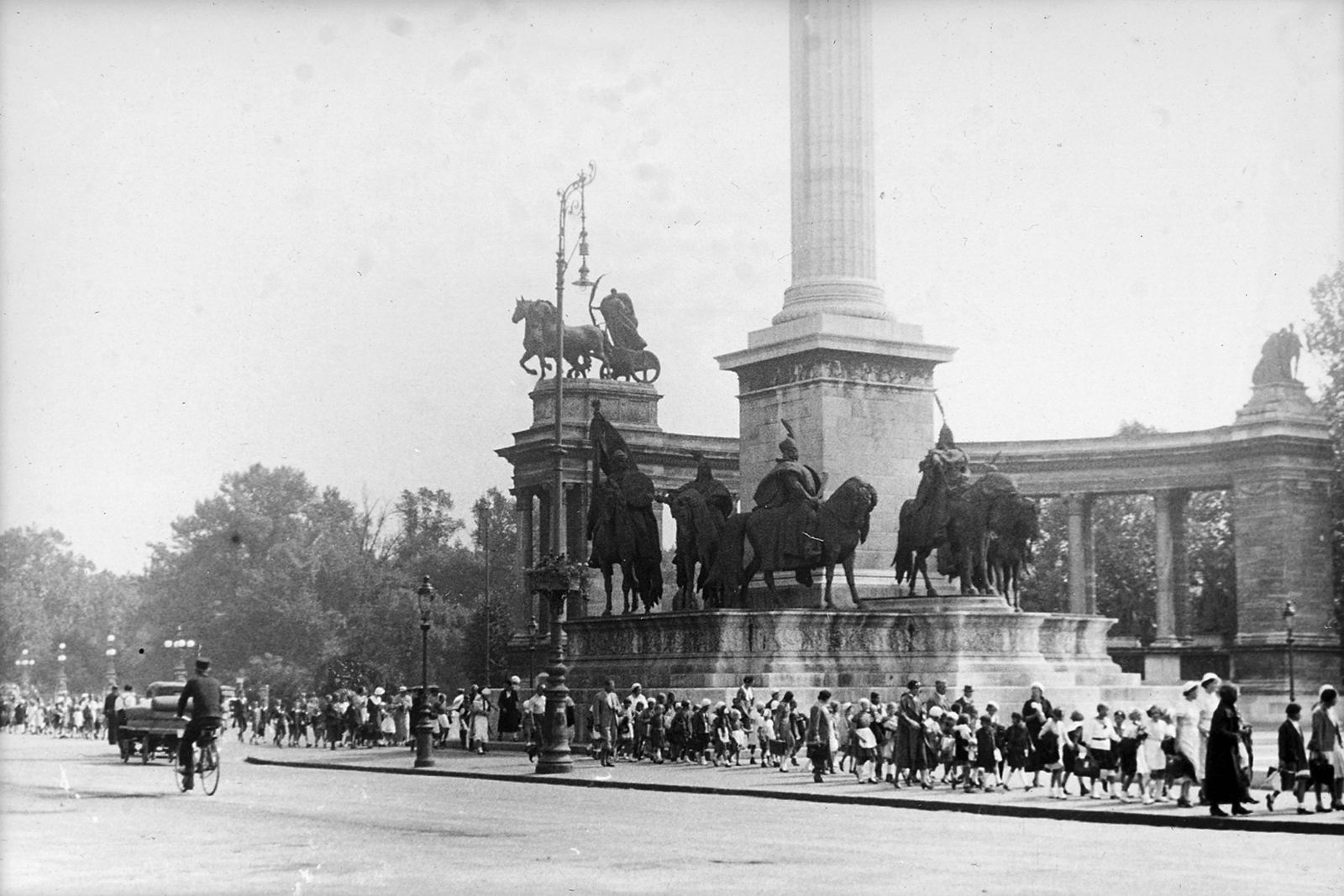 Hungary, Budapest XIV., Hősök tere, Millenniumi emlékmű., 1935, ETH Zürich, Budapest, Fortepan #211399