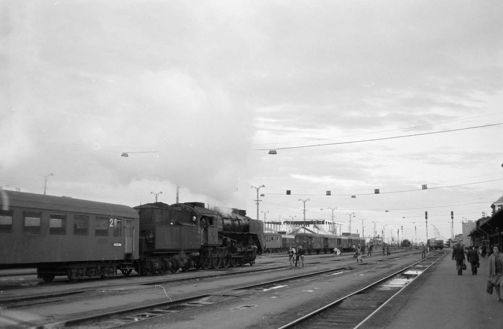 Magyarország, Szombathely, vasútállomás., 1979, ETH Zürich, gőzmozdony, pályaudvar, vasútállomás, Fortepan #211440