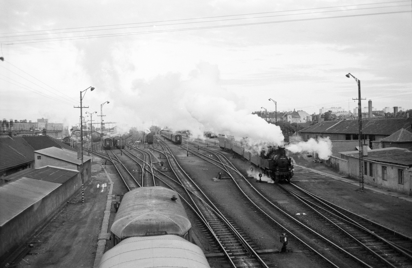 Hungary, Szombathely, vasútállomás., 1979, ETH Zürich, steam locomotive, Fortepan #211448