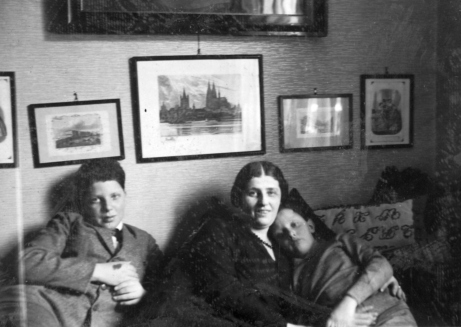 1929, Del Medico Imre, tableau, woman, boys, Fortepan #21148