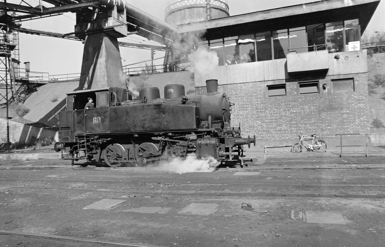 Hungary, Ózd, Ózdi Kohászati Üzemek, 60 pályaszámú gőzmozdony., 1983, ETH Zürich, steam locomotive, Fortepan #211500