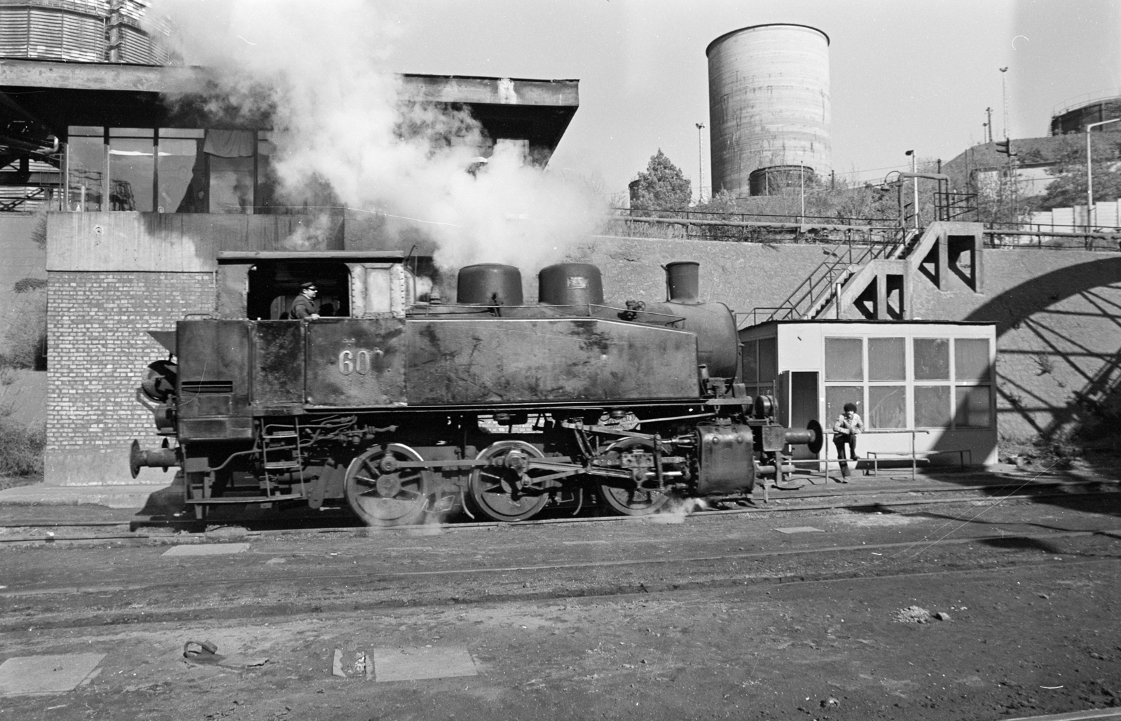 Hungary, Ózd, Ózdi Kohászati Üzemek, 60 pályaszámú gőzmozdony., 1983, ETH Zürich, steam locomotive, Fortepan #211501