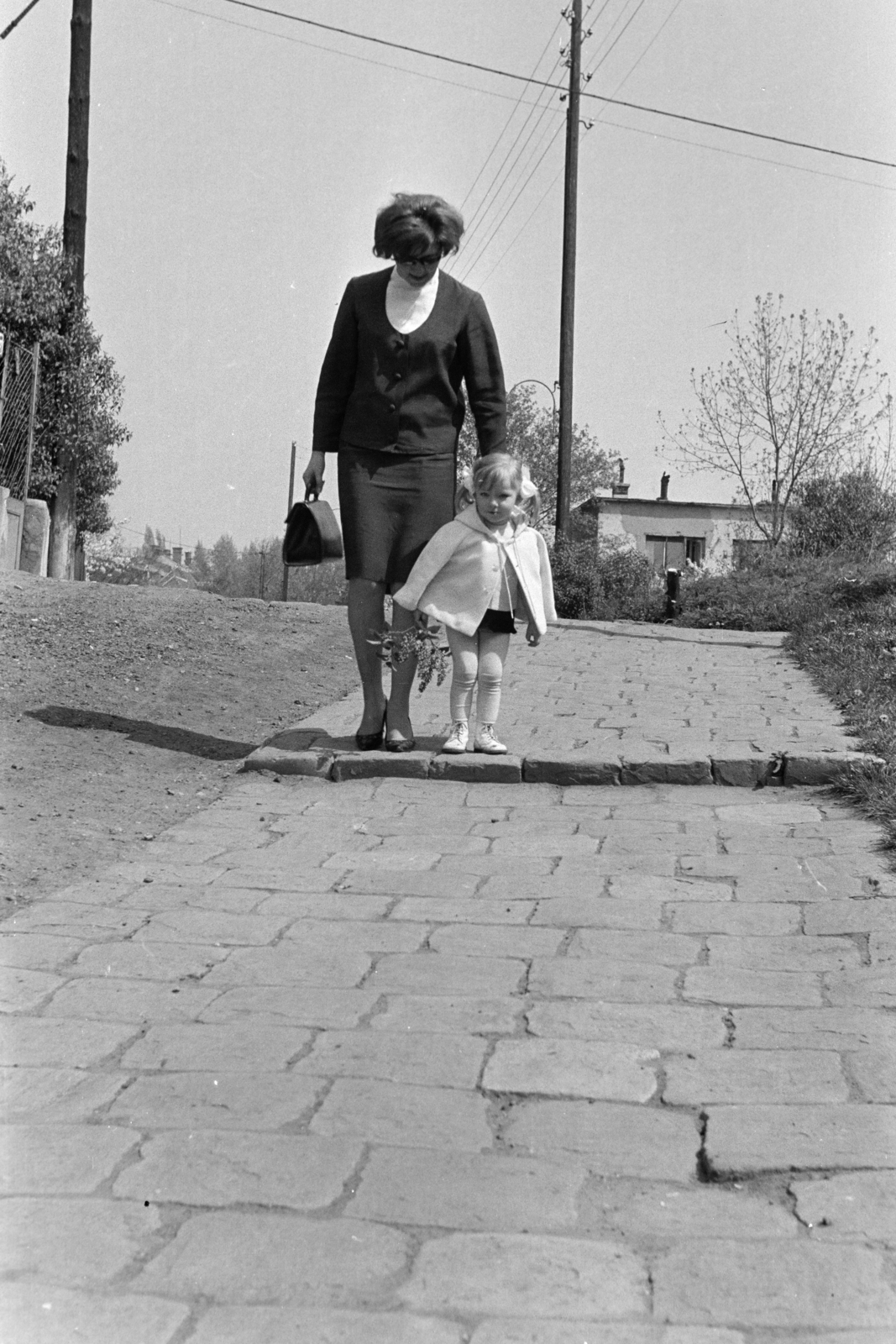 1960, Szathmáry Géza dr., girl, mother, slope, Fortepan #211729