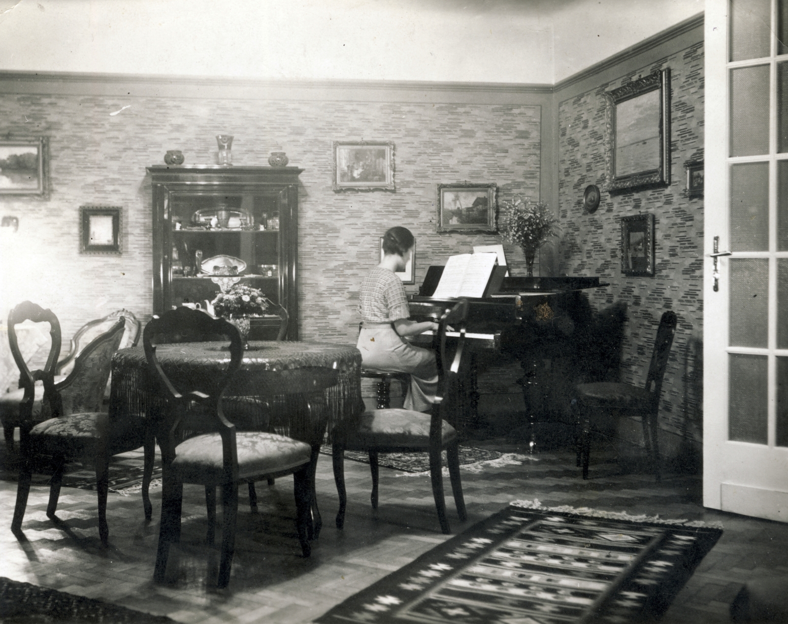 1933, Székely Márton, piano, interior, Fortepan #211751