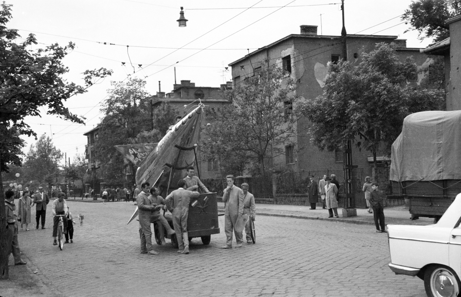 Hungary, Budapest XIV., Erzsébet királyné útja a Hungária körút felől a Hermina (Május 1.) út felé nézve., 1961, Szolnoki Béla, Budapest, Fortepan #211869