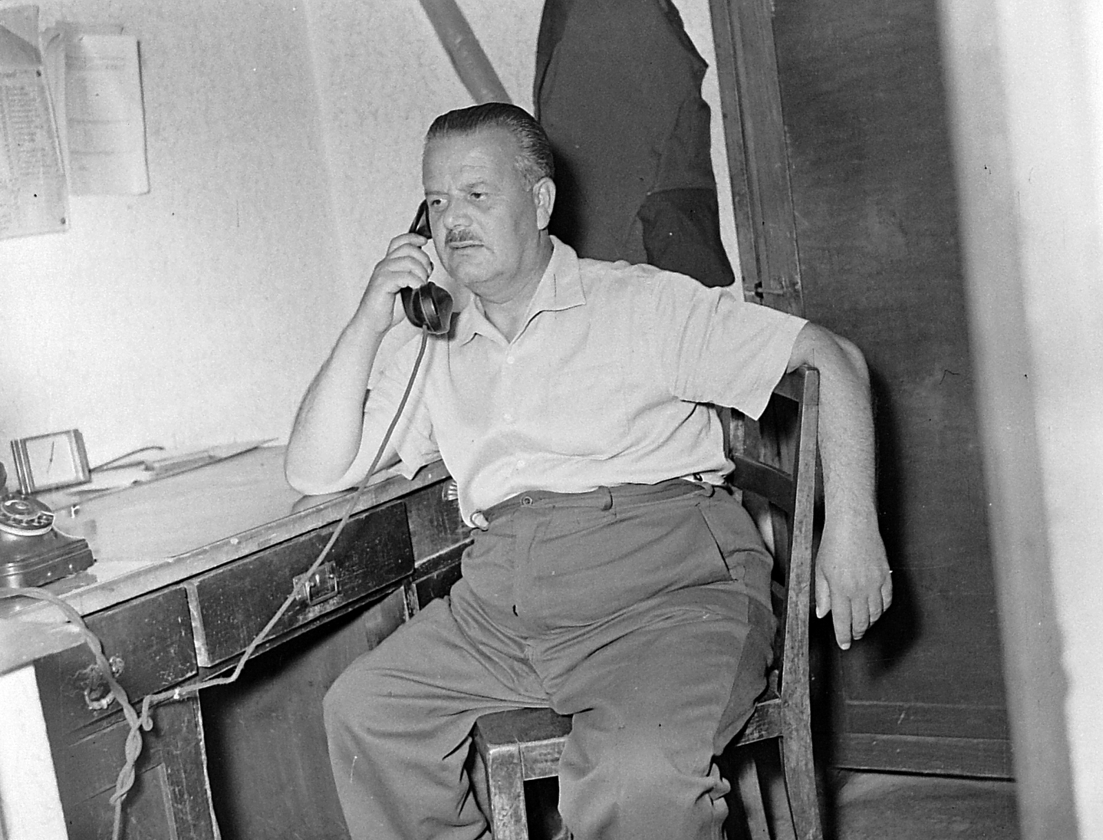 1959, Fortepan, portrait, office, desk, telephone, Fortepan #2122