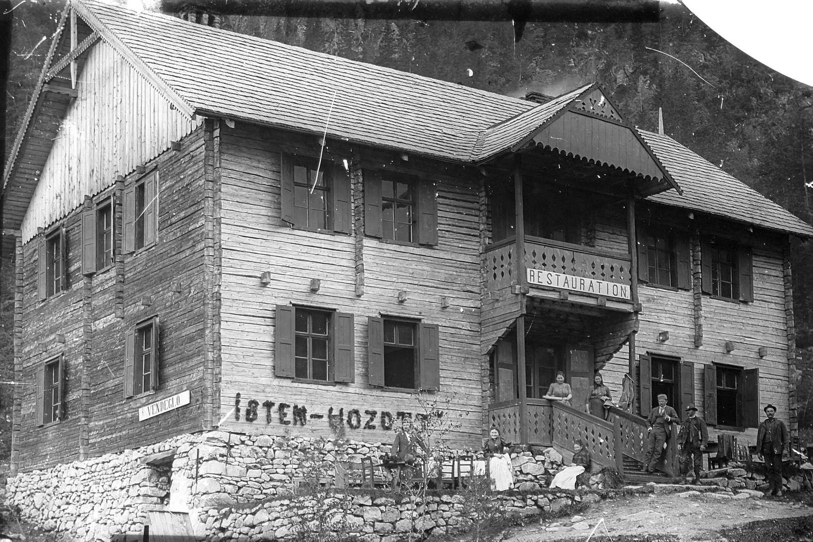 Slovakia,High Tatras, Nagy-Tarpataki-völgy, Zerge szálló., 1900, Fortepan, hotel, Tatra Mountains, Fortepan #21240