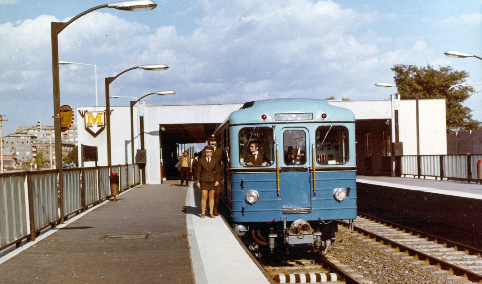 Hungary, Budapest X., Pillangó utca, metróállomás., 1970, Fortepan/Album057, subway, subway station, Budapest, Best of, colorful, Fortepan #212516