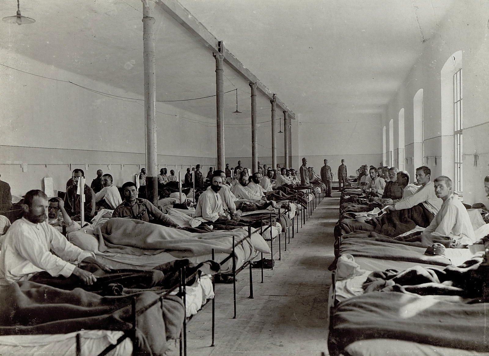 Szlovénia, Ajdovščina, (ekkor Haidenschaft), fertőzőbeteg osztály a kórházban., 1915, Österreichische Nationalbibliothek, gyógyintézmény, katona, Fortepan #212525