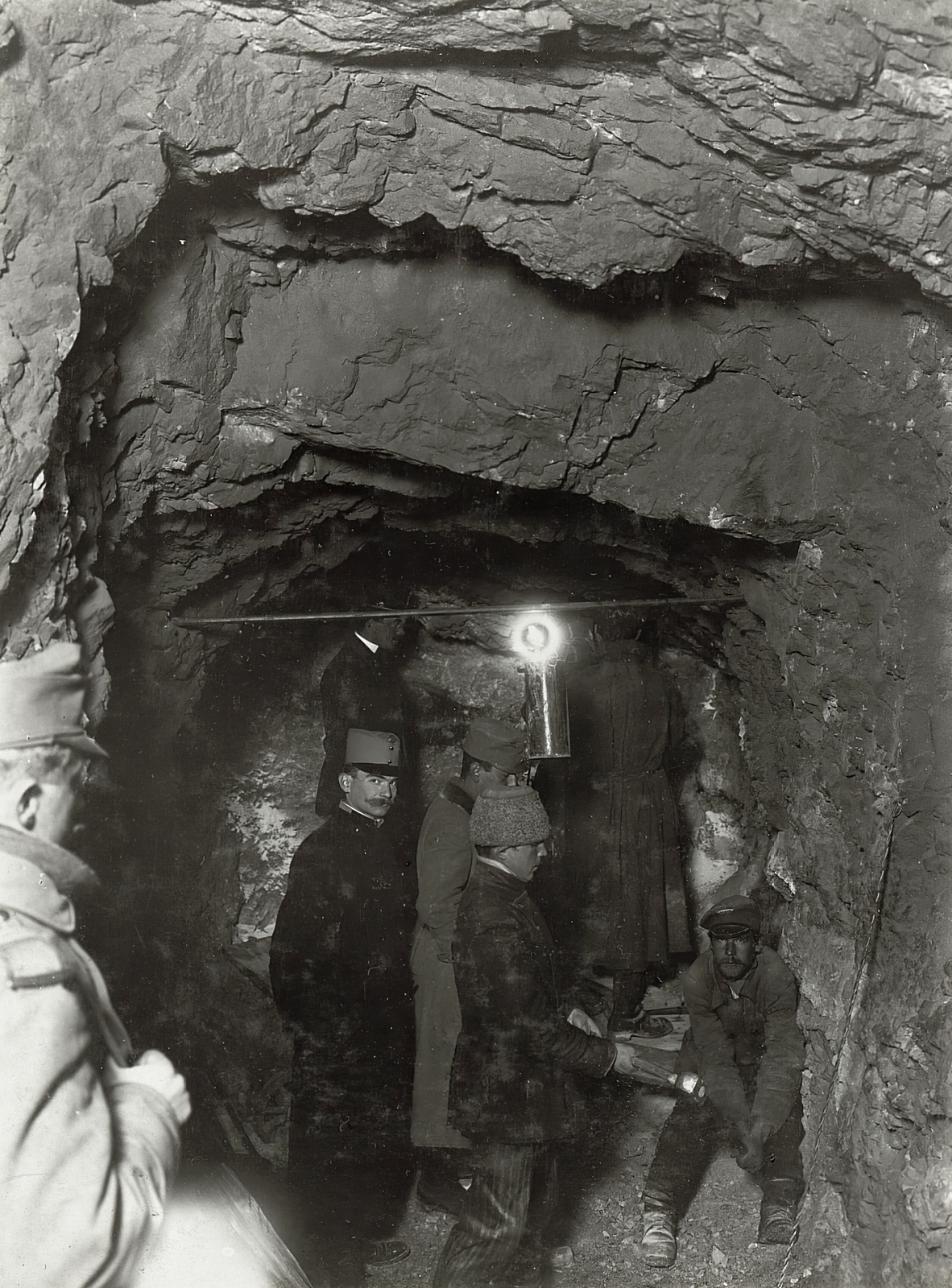 Italy,Slovenia, Predil-hágó, alagútépítés., 1915, Österreichische Nationalbibliothek, mining, Fortepan #212732