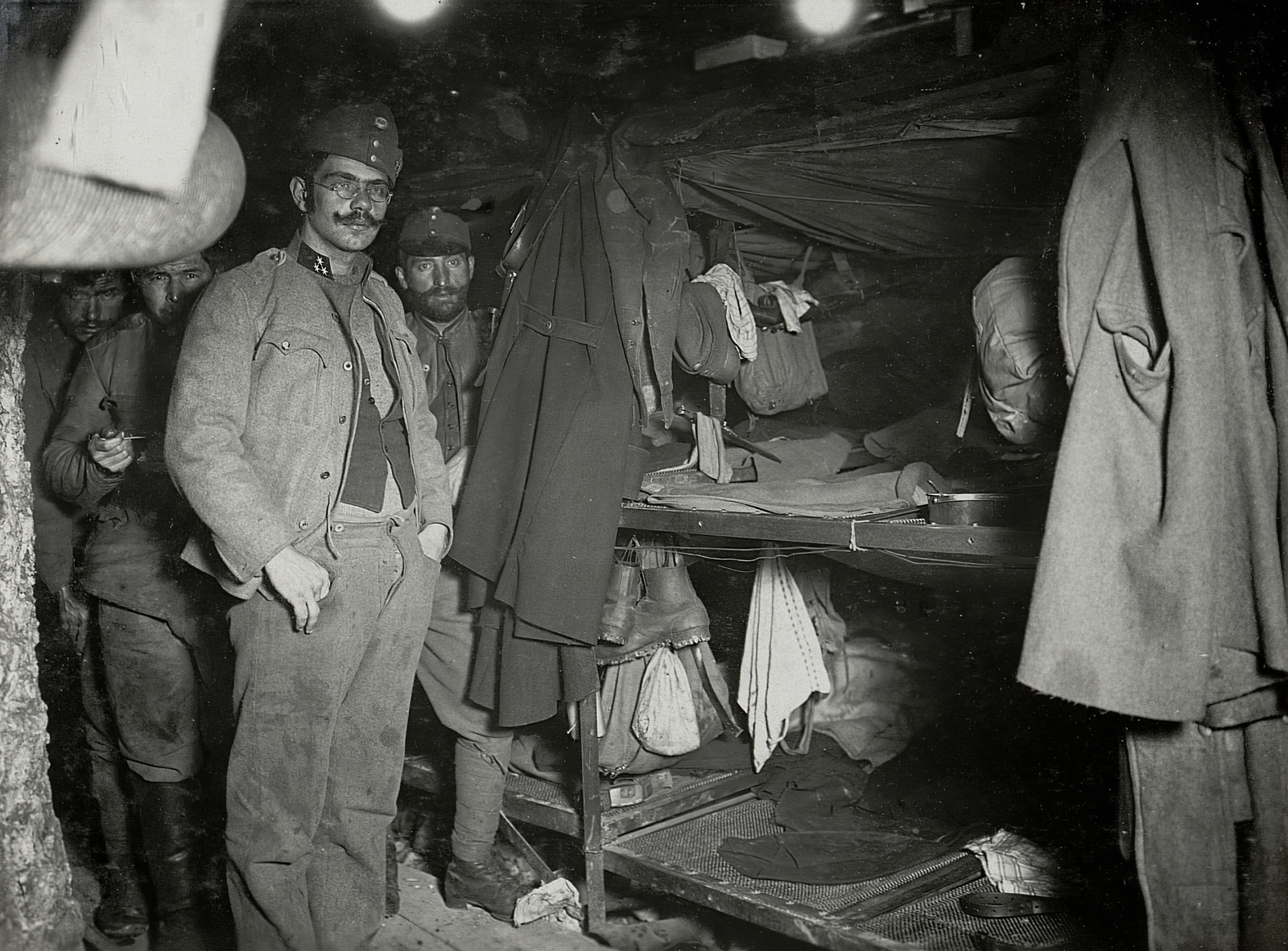 Slovenia, a Kal (Čelo) erőd, személyzeti szállás., 1916, Österreichische Nationalbibliothek, makeshift bed, Fortepan #212734